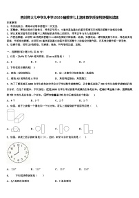 四川师大七中学九中学2026届数学七上期末教学质量检测模拟试题含解析