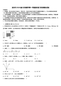 宜宾市2026届七年级数学第一学期期末复习检测模拟试题含解析