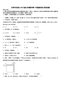 天津市河东区2026届七年级数学第一学期期末复习检测试题含解析