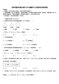 天津市南开区南大附中2026届数学七上期末综合测试试题含解析