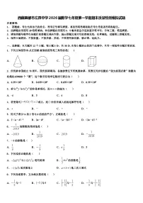 西藏昌都市左贡中学2026届数学七年级第一学期期末质量检测模拟试题含解析