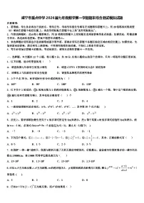 咸宁市重点中学2026届七年级数学第一学期期末综合测试模拟试题含解析