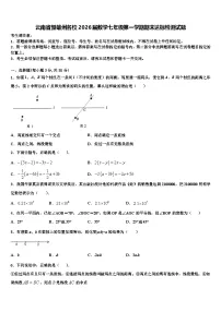 云南省楚雄州名校2026届数学七年级第一学期期末达标检测试题含解析