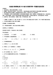 云南省大理州巍山县2026届七年级数学第一学期期末监测试题含解析