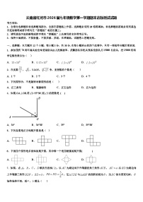 云南省红河市2026届七年级数学第一学期期末达标测试试题含解析