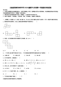 云南省昆明市祯祥中学2026届数学七年级第一学期期末预测试题含解析