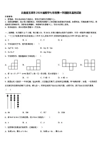 云南省玉溪市2026届数学七年级第一学期期末监测试题含解析