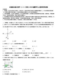 云南省云南大附中（一二一校区）2026届数学七上期末统考试题含解析