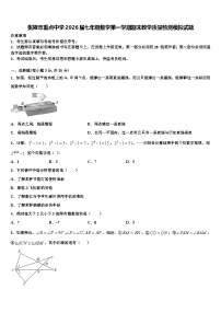 张掖市重点中学2026届七年级数学第一学期期末教学质量检测模拟试题含解析