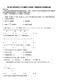 浙江省宁波市慈溪市2026届数学七年级第一学期期末复习检测模拟试题含解析