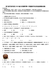 浙江省宁波市名校2026届七年级数学第一学期期末学业质量监测模拟试题含解析