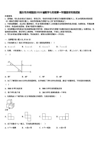 重庆市开州集团2026届数学七年级第一学期期末检测试题含解析