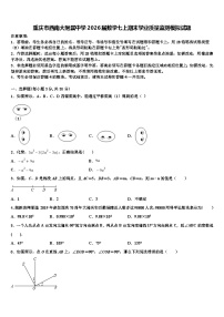 重庆市西南大附属中学2026届数学七上期末学业质量监测模拟试题含解析