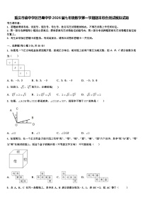 重庆市渝中学区巴蜀中学2026届七年级数学第一学期期末综合测试模拟试题含解析