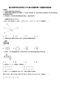 重庆市渝中学区实验学校2026届七年级数学第一学期期末预测试题含解析