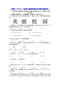 人教版（2024）八年级上册数学期末考试模拟测试卷2（含答案）
