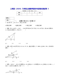 人教版（2024）八年级上册数学期末考试模拟测试卷3（含答案）