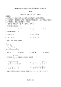 广西北海市2024-2025学年八年级上学期1月期末考试数学试卷(含答案)