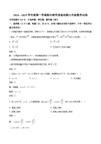 河北省邯郸市永年区2025届九年级上学期期末考试数学试卷(含解析)