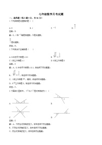 黑龙江省绥化市2024-2025学年七年级上学期12月月考数学试卷(含解析)