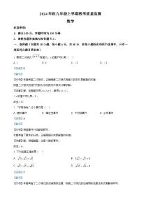 福建省泉州市2024--2025学年九年级上学期期末教学质量监测数学试卷（解析版）-A4