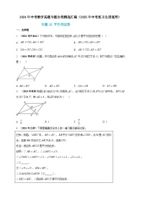 2024年中考数学真题分类汇编——平行四边形（含答案）