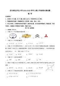 泸化中学2024-2025学年八年级上学期1月期末数学试卷(含答案)