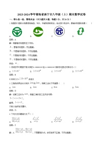 青海省西宁市2023-2024学年八年级上学期期末调研测试数学试卷(含解析)