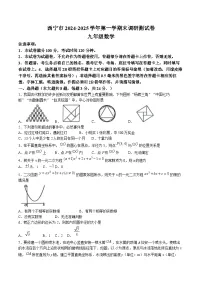 青海省西宁市2025届九年级上学期期末调研测试数学试卷(含答案)