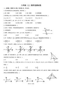 安徽亳州市黉学英才中学2025年秋八年级（上）数学竞赛试卷（无答案）