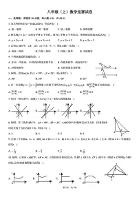 安徽亳州市黉学英才中学2025年秋八年级（上）数学竞赛试卷（无答案）