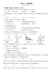 安徽省亳州市黉学英才中学2025-2026学年 八年级上学期数学竞赛试卷（复赛卷）