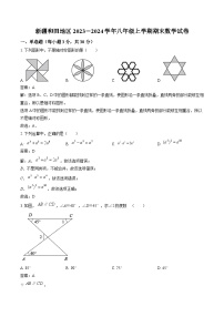 新疆和田地区2023-2024学年八年级上学期期末考试数学试卷(含解析)