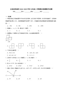 云南省曲靖市2024-2025学年七年级上学期期末考试数学试卷(含解析)