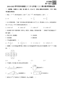 精品解析：贵州省遵义十二中2024-2025学年上学期七年级期末数学预测试卷-+