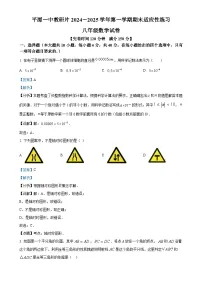 福建省福州市平潭一中教研版2024—2025学年上学期期末适应性练习八年级数学试卷（解析版）-A4