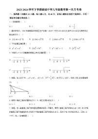 福建省莆田市城厢区砺成中学九年级下学期月考数学试题（原卷版）-A4