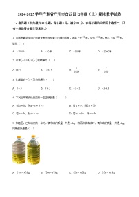 广东省广州市白云区2024-2025学年七年级上学期期末考试数学试卷（含答案）