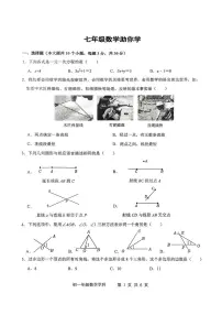 山西省太原师范学院附属中学2025-2026学年七年级上学期12月月考数学试题（无答案）