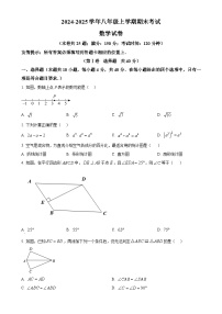 福建省泉州市第五中学八年级上学期1月期末数学试题（原卷版）-A4