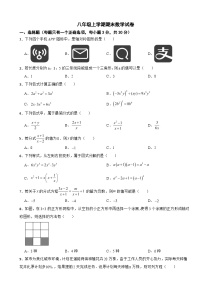 甘肃省嘉峪关市2025年八年级上学期期末数学试卷附答案