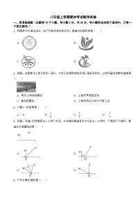 广东省广州市天河区2025年八年级上学期期末考试数学试卷附答案