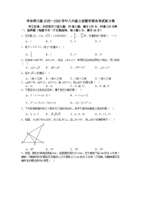 华东师大版2025—2026学年八年级上册数学期末考试复习卷