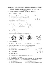 苏科版2025—2026学年八年级上册数学期末考试模拟卷（培优卷）