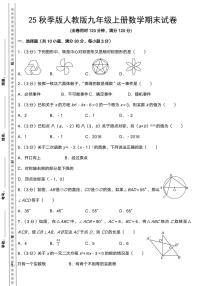 【2025秋新版】人教版九年级上册数学期末试卷