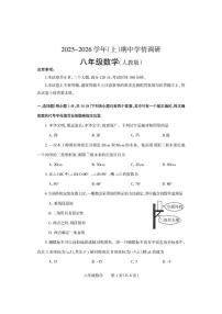 河南省沁阳市2025-2026学年八年级上学期期中学情调研数学试卷