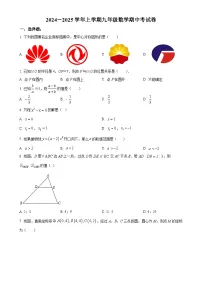 福建省莆田市哲理中学九年级上学期期中考试数学试题（原卷版）-A4
