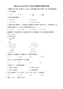 福建省泉州市丰泽区丰泽区七年级上学期1月期末数学试题-A4