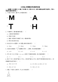 广东省广州市花都区2025年九年级上学期期末考试数学试卷附答案