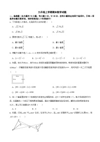 湖南省衡阳市常宁市2025年九年级上学期期末数学试题附答案